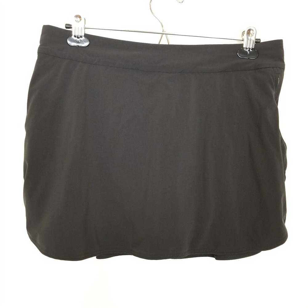 Outdoor Voices Skort Womens Sz L Black Athletic Mini Skirt Tennis Golf Gym